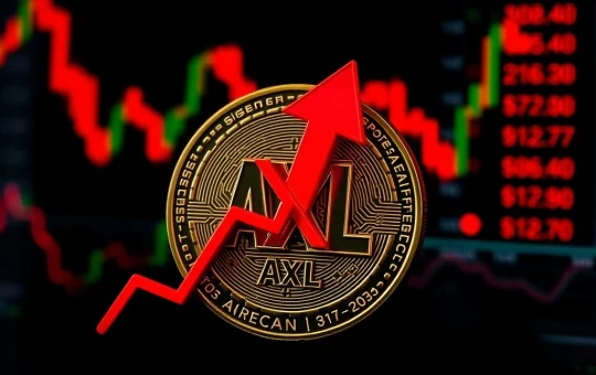 Chart showing a steep AXL price drop, illustrating the sudden cryptocurrency correction and high crypto market volatility.