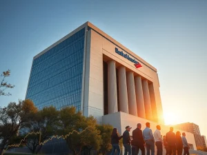 Bank of America's building symbolizing its $40 billion shareholder return program, indicating a strong financial outlook for BAC stock.