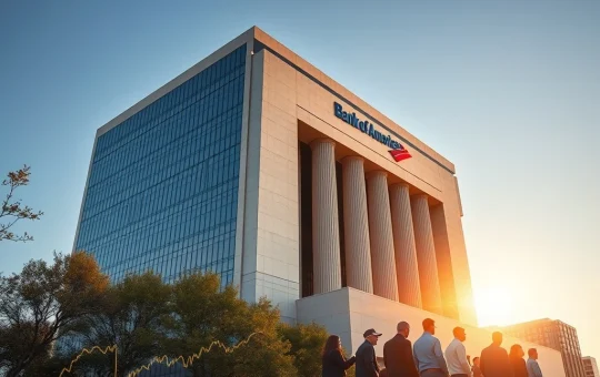 Bank of America's building symbolizing its $40 billion shareholder return program, indicating a strong financial outlook for BAC stock.
