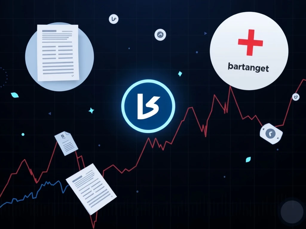 A visual metaphor showing the significant BAT price drop, with charts declining and symbols of regulatory challenges. Focuses on Basic Attention Token's market struggles.
