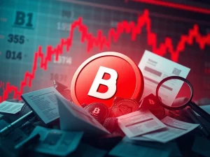 A distressed BAT Token Price chart, showing a sharp decline due to regulatory pressures and shifting market sentiment in the crypto space.