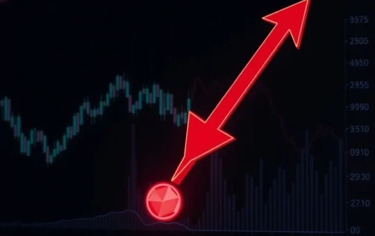 BIFI token price crashing in a dramatic cryptocurrency market correction