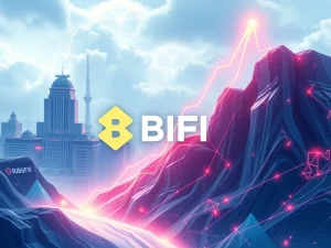 Graph showing BIFI's explosive cryptocurrency surge amidst a vibrant crypto market, indicating rapid altcoin performance.