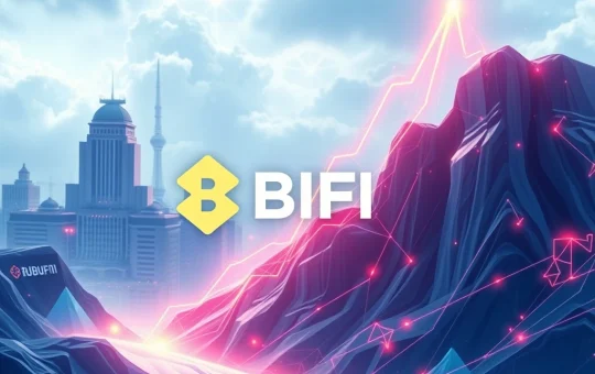 Graph showing BIFI's explosive cryptocurrency surge amidst a vibrant crypto market, indicating rapid altcoin performance.