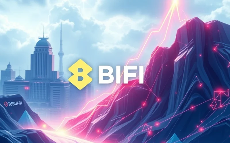 Graph showing BIFI's explosive cryptocurrency surge amidst a vibrant crypto market, indicating rapid altcoin performance.