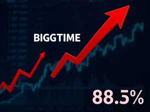 BIGTIME cryptocurrency price crashing 88% in dramatic market correction