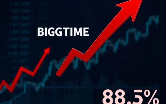 BIGTIME cryptocurrency price crashing 88% in dramatic market correction