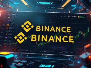 Binance A2Z perpetual contracts for Web3 gaming trading on a futuristic digital interface