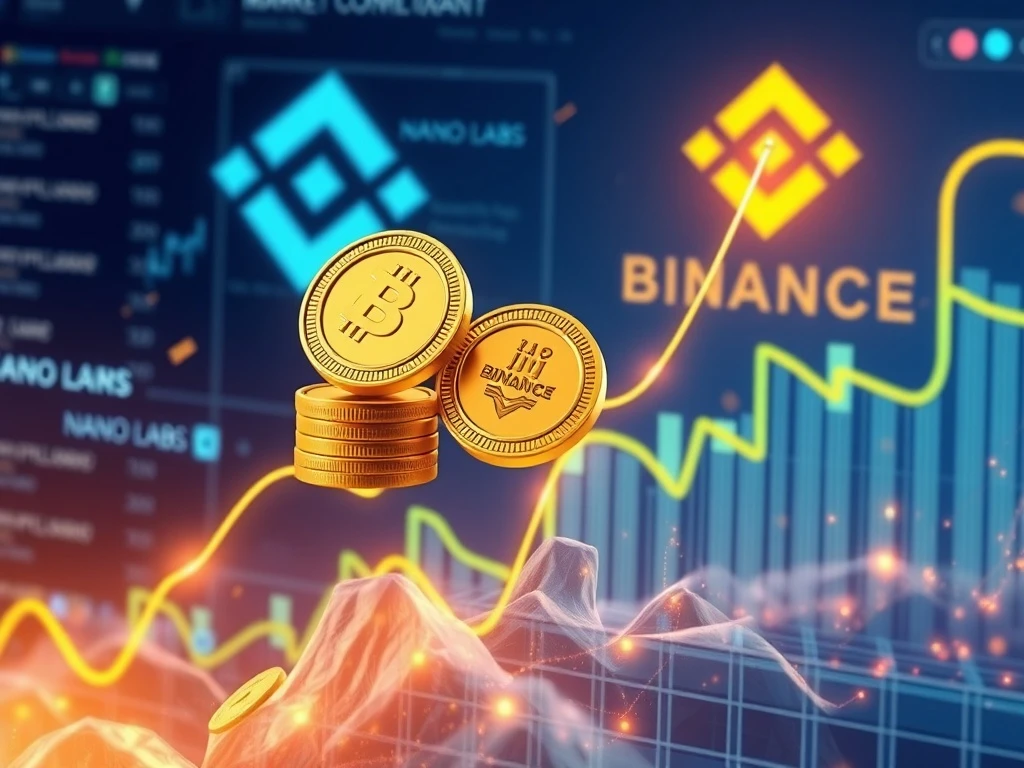 A dynamic chart showing Binance Coin (BNB) price surging, symbolizing the recent rally driven by institutional investment.