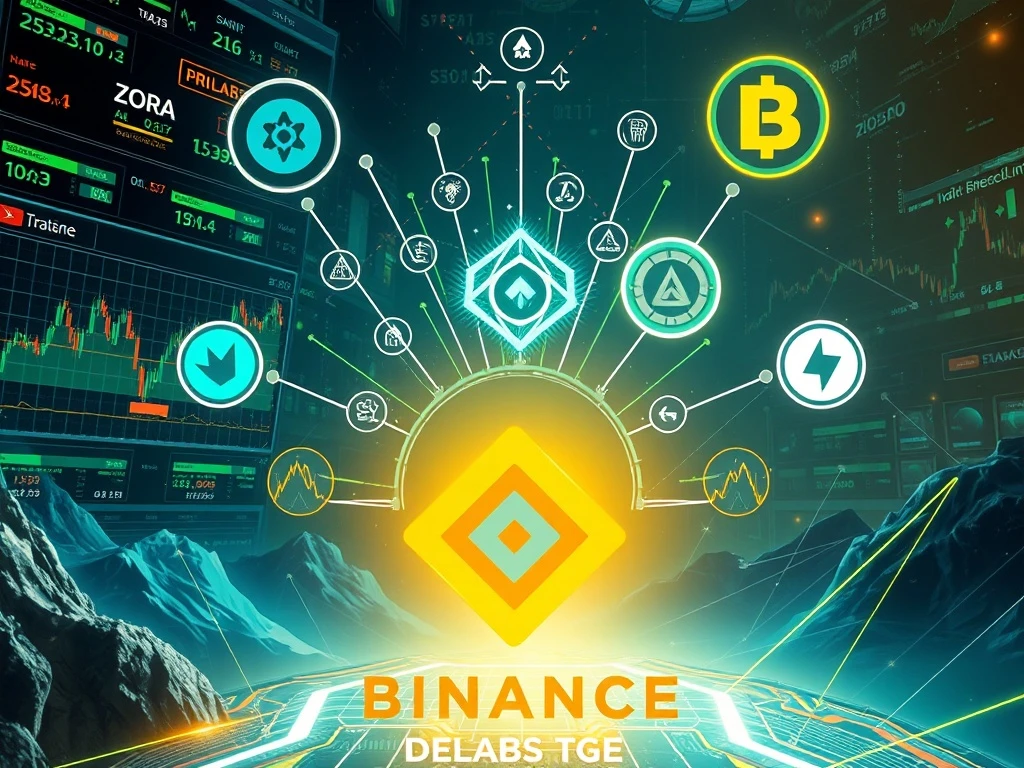 Binance Futures platform displaying ZORAUSDT and TAGUSDT pairs, symbolizing the strategic Web3 expansion in crypto trading.