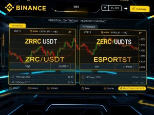 Binance perpetual contracts with 50x leverage for ZRC/USDT and ESPORTS/USDT trading