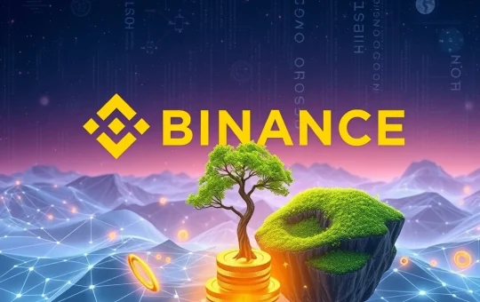 Binance TREE airdrop announcement for BNB stakers with DeFi growth visualization