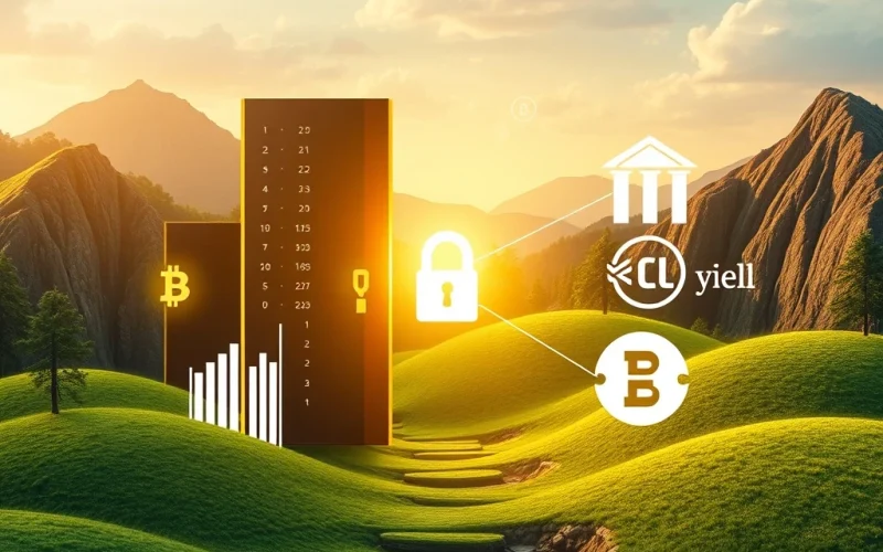 Binance USYC integration: Digital representation of secure financial transactions, bridging traditional finance with crypto for enhanced institutional liquidity.