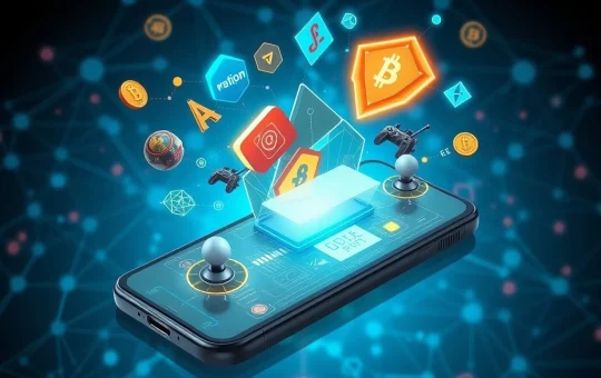 A digital wallet displaying crypto assets and game characters, symbolizing the strategic TGE for Delabs Games hosted by Binance Wallet, pushing blockchain gaming forward.