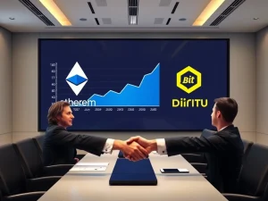 A visual representation of Bit Digital's strategic move to increase shares, aiming to boost its Ethereum growth strategy amidst crypto market volatility.