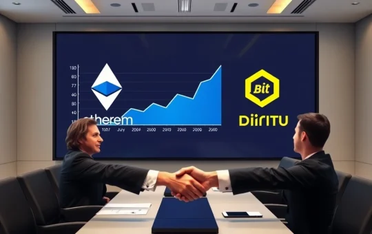 A visual representation of Bit Digital's strategic move to increase shares, aiming to boost its Ethereum growth strategy amidst crypto market volatility.