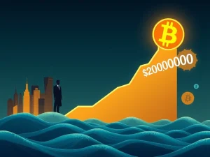 Chart showing Bitcoin's price surge towards $200K, symbolizing strong institutional adoption and whale accumulation.