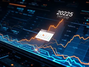 A chart showing an upward Bitcoin price forecast towards 2025, highlighting key BTC targets for August.
