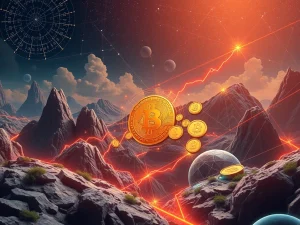 Bitcoin and altcoins surging in a dynamic crypto market, signaling altseason potential.