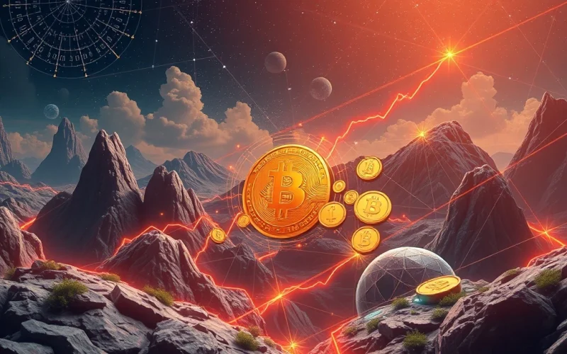 Bitcoin and altcoins surging in a dynamic crypto market, signaling altseason potential.