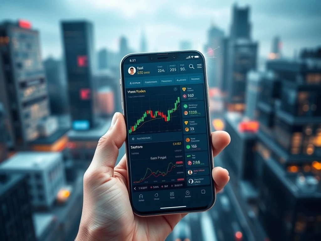 CryptoAppsy's revolutionary crypto trading platform displaying real-time Bitcoin data and alerts, simplifying volatile market decisions.
