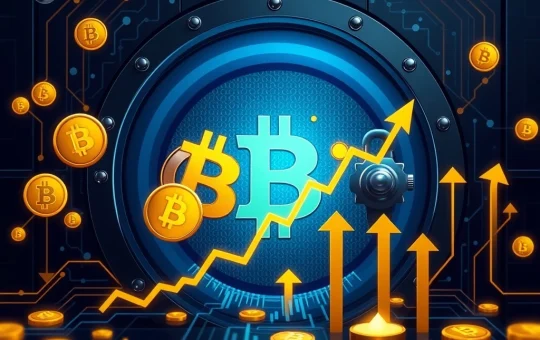 Visualizing secure Bitcoin-backed lending, showing digital assets intertwined with financial growth, representing a new era for generational wealth.