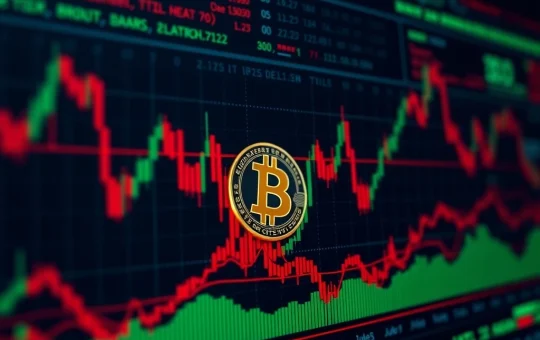 A visual representation of Bitcoin long-short ratios showing a slight bearish tilt, highlighting current Bitcoin market sentiment for traders.