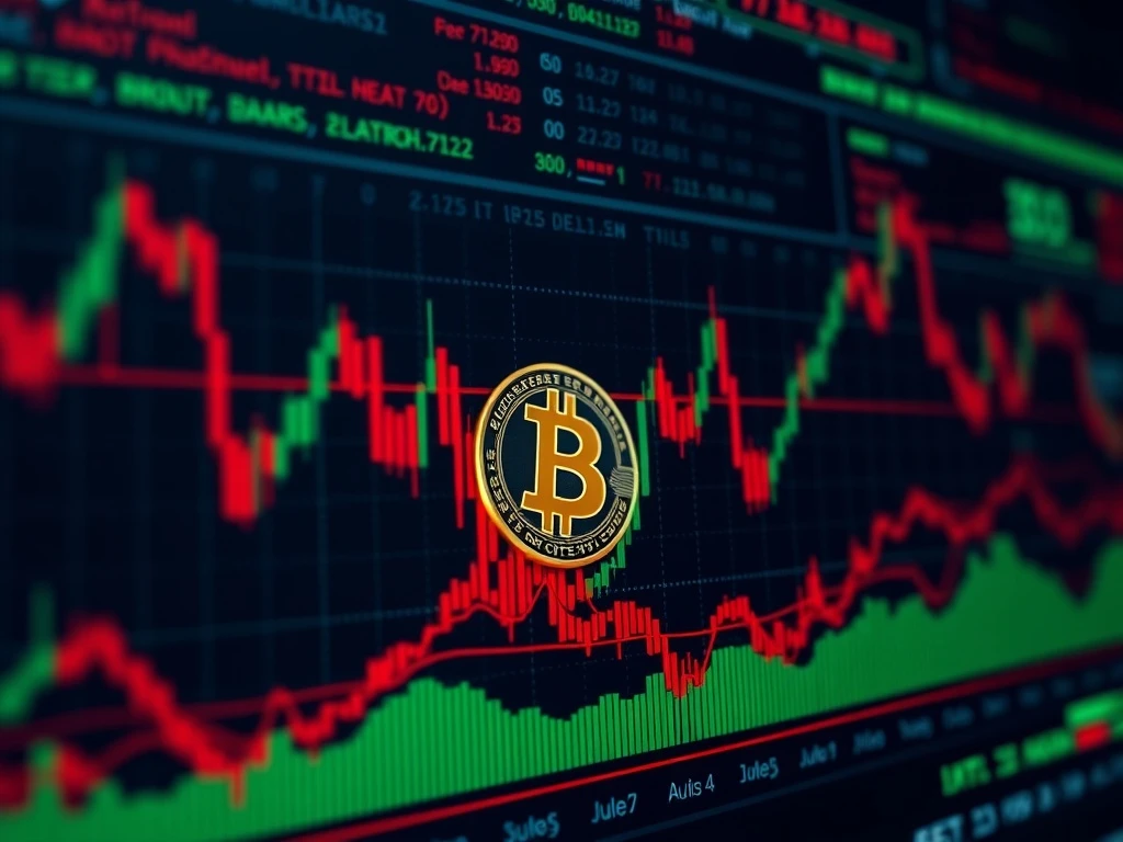A visual representation of Bitcoin long-short ratios showing a slight bearish tilt, highlighting current Bitcoin market sentiment for traders.