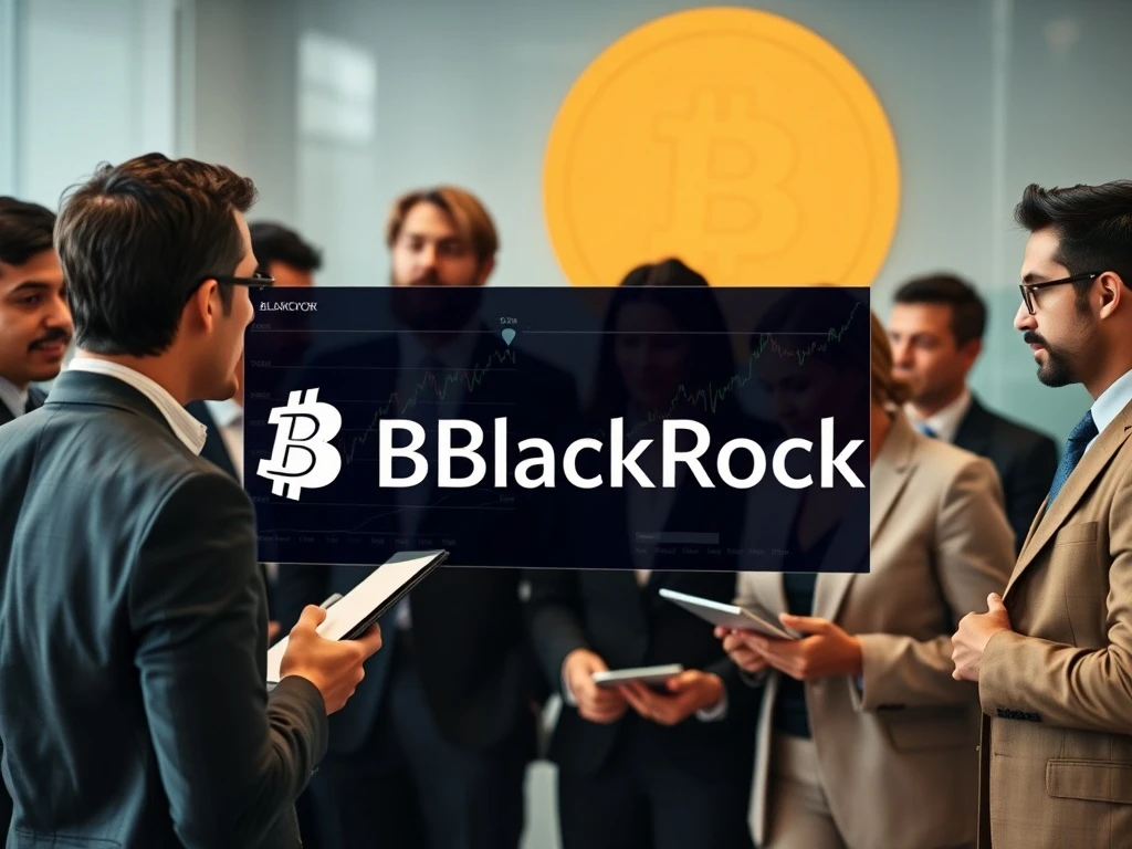 BlackRock CEO Larry Fink discussing BlackRock Bitcoin strategy and the surging IBIT ETF.