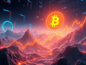 Bitcoin breakout with rising price chart and institutional investment activity