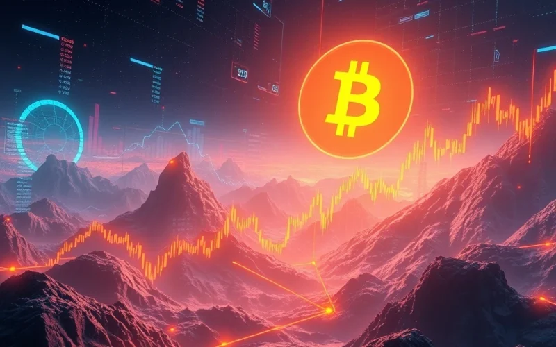 Bitcoin breakout with rising price chart and institutional investment activity