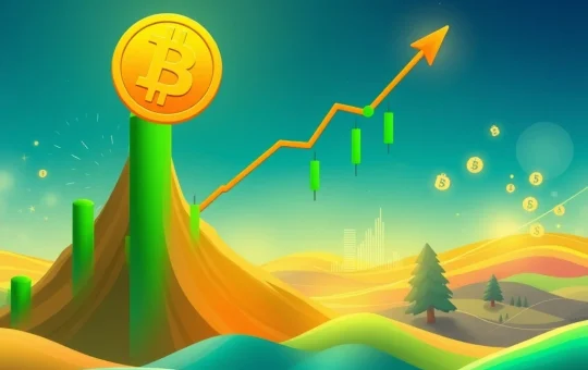 A chart showing Bitcoin's price soaring, with a Stochastic RSI indicator signaling the final phase of the Bitcoin bull run, mirroring historical market cycles.