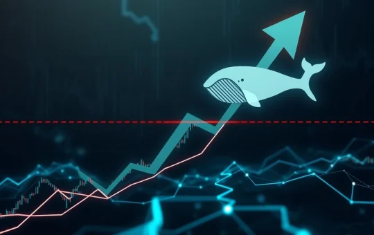 A Bitcoin Cash (BCH) price chart showing an upward trend and a key resistance level, indicating the critical $565 trendline test.
