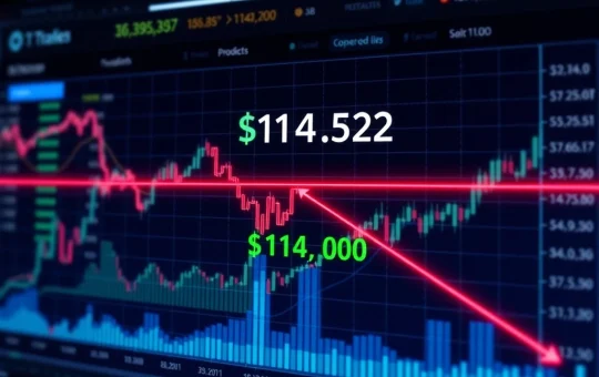 Bitcoin price chart filling CME gap with key resistance at $116,000