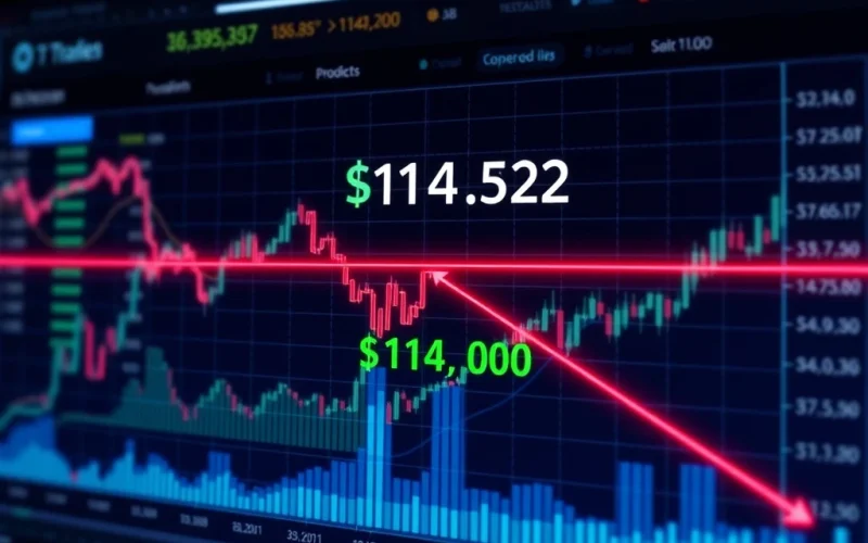 Bitcoin price chart filling CME gap with key resistance at $116,000