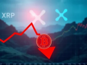 A chart illustrating Bitcoin price movements with a potential drop to fill a CME gap, highlighting crypto market volatility.