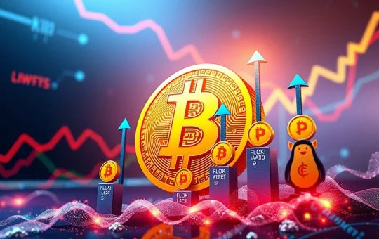 Chart showing Bitcoin consolidation while smaller altcoin symbols surge, illustrating capital reallocation for potential high gains. Focus: Bitcoin Consolidation.