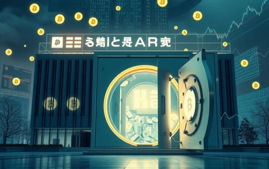 A visual representation of Quantum Solutions' significant Bitcoin corporate acquisition, showing digital assets flowing into a corporate treasury.