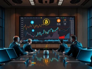 Corporate leaders strategically investing in Bitcoin and other digital assets for treasury diversification, symbolizing the rise of corporate crypto.