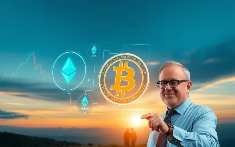 Jim Cramer confidently discusses Bitcoin adoption and Ethereum investment for his children's future, symbolizing mainstream crypto wealth preservation.