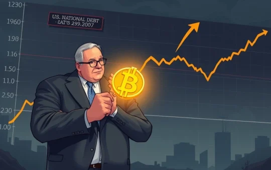 Jim Cramer eyes Bitcoin as a strategic crypto hedge against the escalating US national debt, signaling a shift in investment strategy.