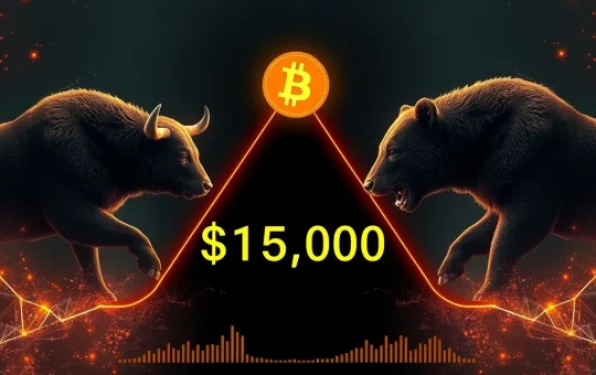 A Bitcoin price chart showing the critical $117,000 support level, illustrating the intense tug-of-war in the crypto market.