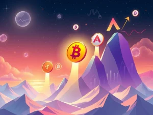 Bitcoin, Uniswap, and Avalanche symbols rising, symbolizing a powerful crypto rally and market growth.