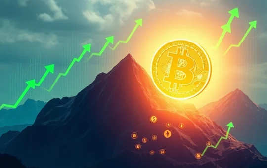 Visualizing the July 2025 crypto surge: Bitcoin's record highs and altcoin triumphs driven by institutional interest and upgrades.
