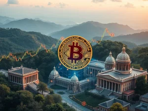 Chart illustrating the evolution of the Bitcoin cycle, influenced by institutional adoption and Bitcoin ETFs, signaling a mature crypto market.
