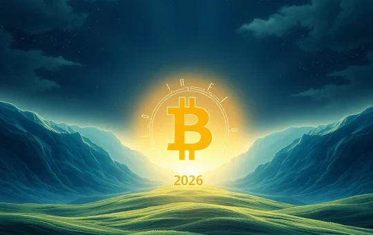 A visual representation of Bitcoin's evolving market dynamics, showing the end of the traditional four-year cycle and a new trajectory towards 2026.
