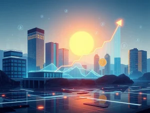 Chart depicting stable growth in the crypto market, driven by institutional crypto adoption and regulatory advancements, signaling the end of the traditional Bitcoin cycle.