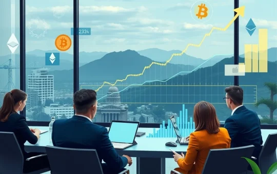 A visual representation of a stable, maturing Bitcoin cycle, contrasting sharply with past volatile patterns, illustrating the impact of institutional crypto adoption.
