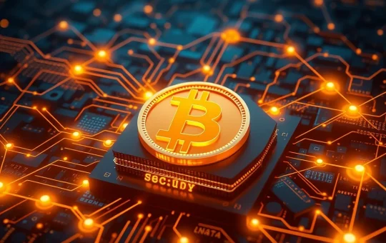 A visual representation of ZK fraud proofs enhancing Bitcoin DeFi, with digital layers and secure connections, showcasing the Kailua upgrade's impact on decentralization.
