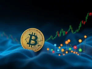 A visual metaphor for the shift in Bitcoin dominance, showing capital flowing from BTC into a vibrant altcoin market, reflecting potential altcoin season.